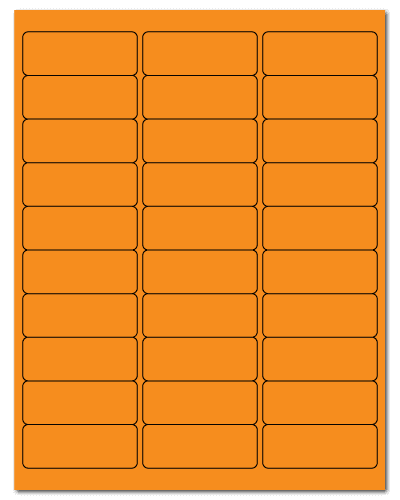 2.625" x 1" Piggyback Label Sheets