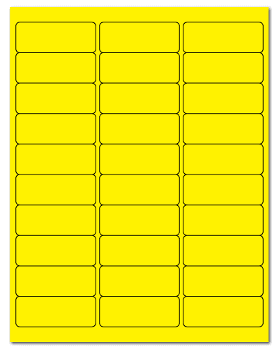 2.625" x 1" Piggyback Label Sheets