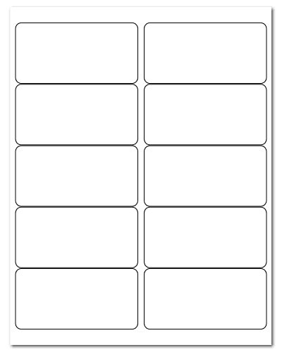 4" x 2" White Piggyback Laser Label Sheets