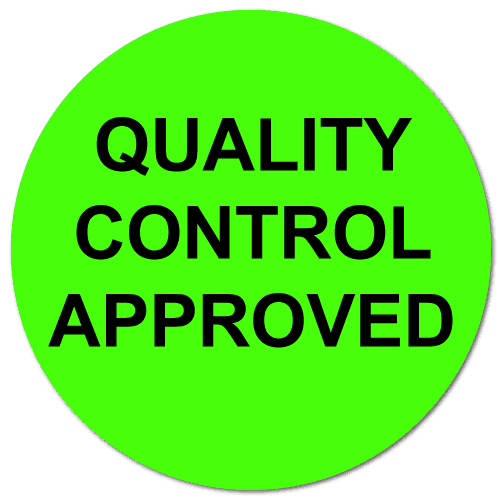 "Quality Control Approved" Stickers