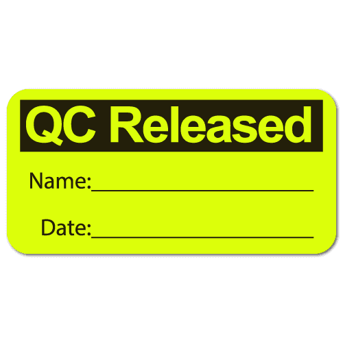 "Quality Control Released" Stickers