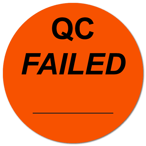 "QC Failed" Stickers