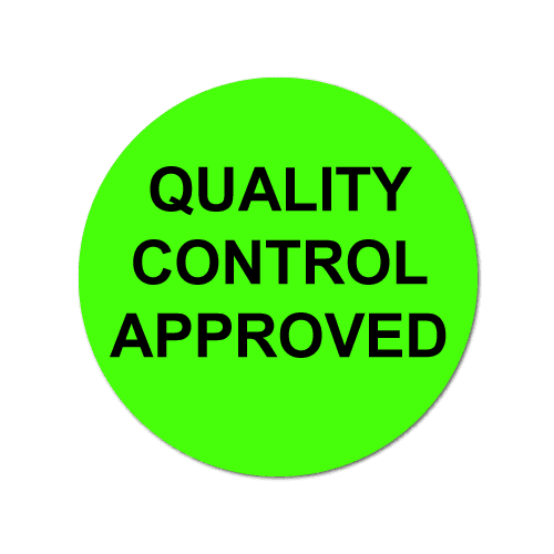 "Quality Control Approved" Labels