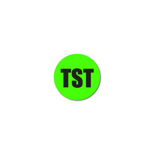 "TST" Quality Control Stickers