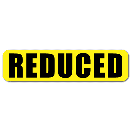 "REDUCED" - 2" x 0.5" Rectangle Stickers