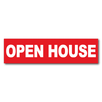 "OPEN HOUSE" Real Estate Stickers