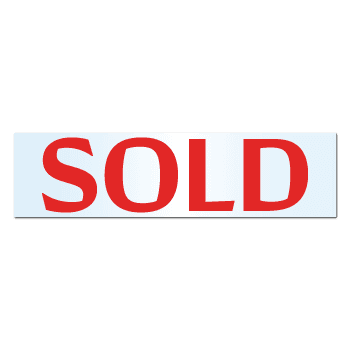 "SOLD" Real Estate Weatherproof Clear Gloss Film Stickers