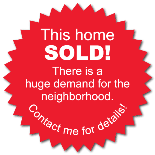 This Home Sold, 2 Inch Burst Labels