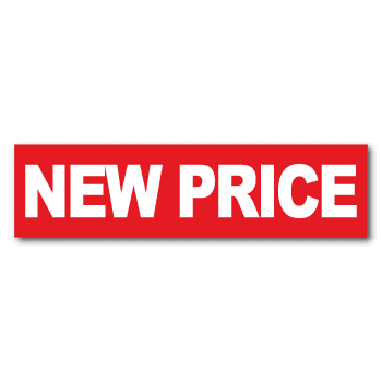 "NEW PRICE" Real Estate Stickers