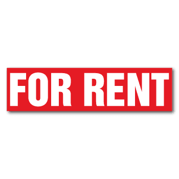 "FOR RENT" Real Estate Stickers