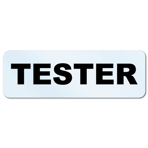"Tester" Stickers
