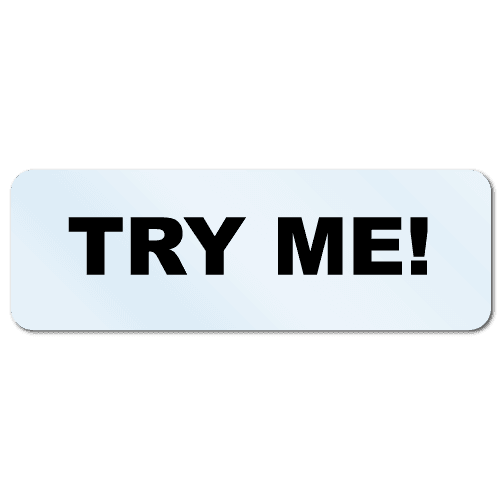"Try Me!" Stickers