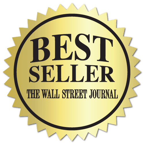 2 Inch Burst Best Seller Wall Street Journal Book Award Gold Stickers
