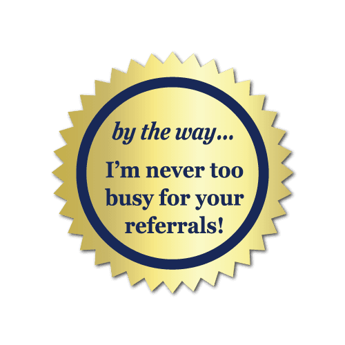 by the way, I'm Never too busy Burst Gold Circle Stickers