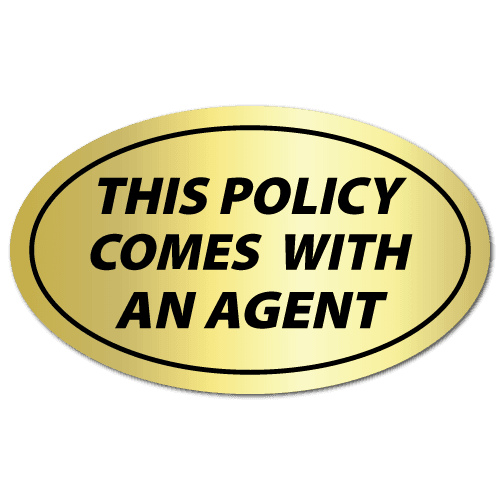 This Policy Comes With An Agent, Gold Foil Labels