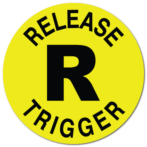 Release Trigger, Yellow Fluorescent Circle Stickers