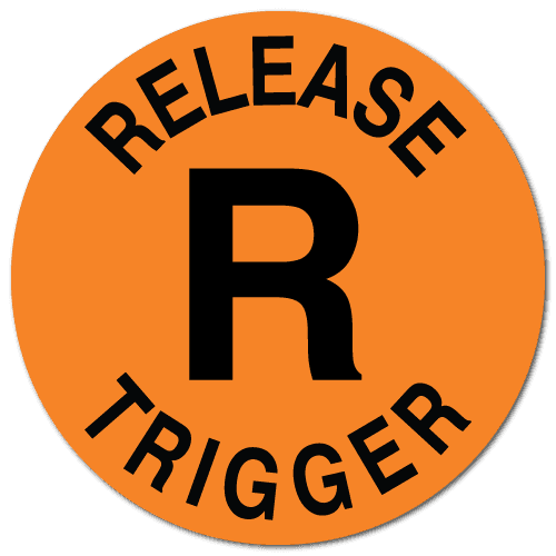 Release Trigger, Orange Fluorescent Circle Stickers
