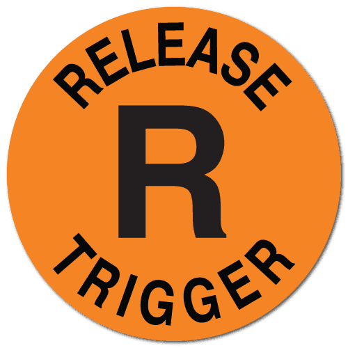 Waterproof Release Trigger, Orange Fluorescent Circle Stickers
