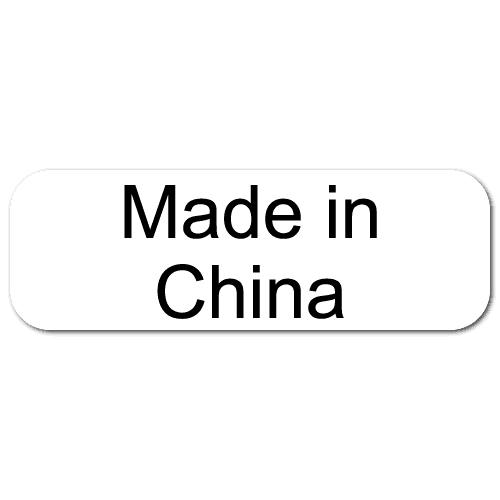 Made in China Rectangle Labels
