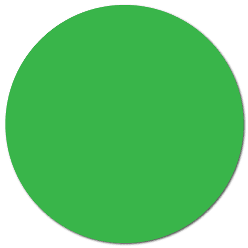 1.5" Green Thermal Transfer Circle Stickers