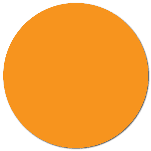 1.5" Orange Thermal Transfer Circle Stickers