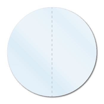 0.75" Crystal Clear Circle Seals with Perforations