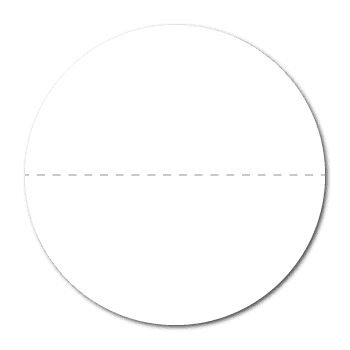 1" White Paper Circle Stickers with Perforations