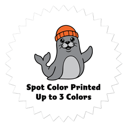 Burst Circle Color Printed Custom Stickers