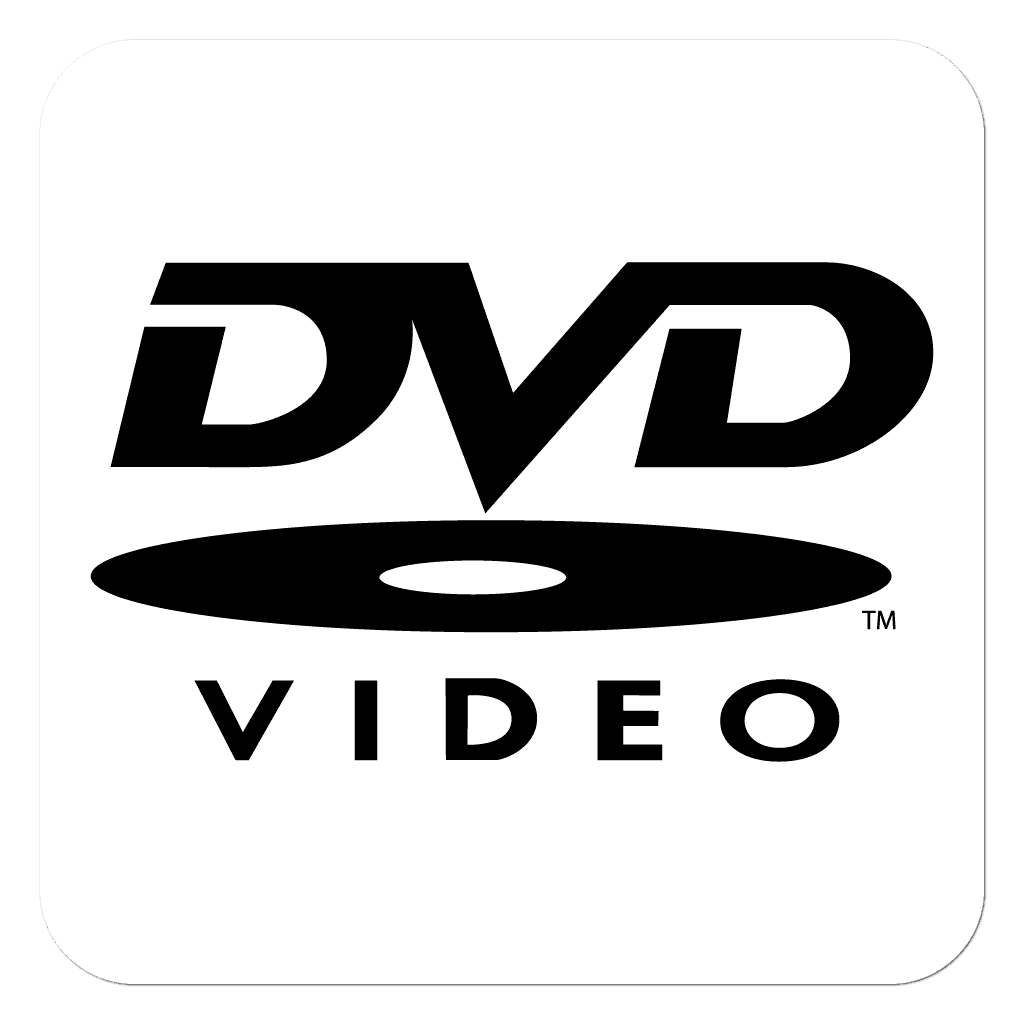 Black and white DVD Video sticker roll