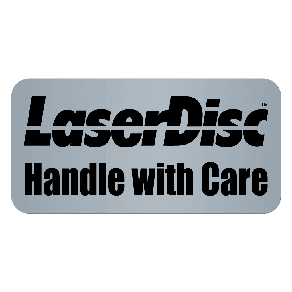 Laser Disc Handle with Care sticker
