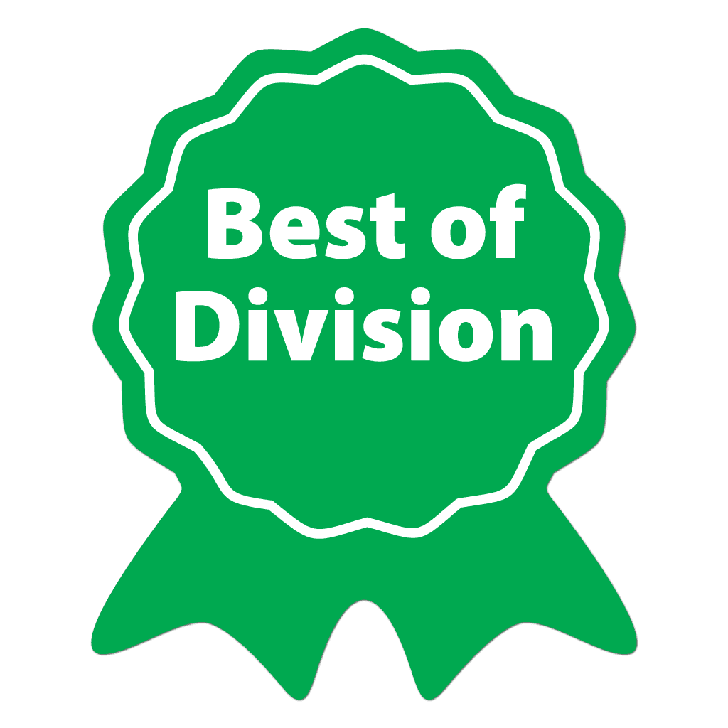 72444 Best Of Division Award Ribbon Stickers