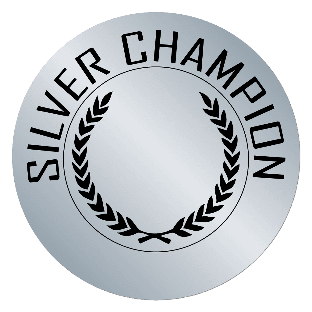 87481 Silver Champion Award Circle Stickers