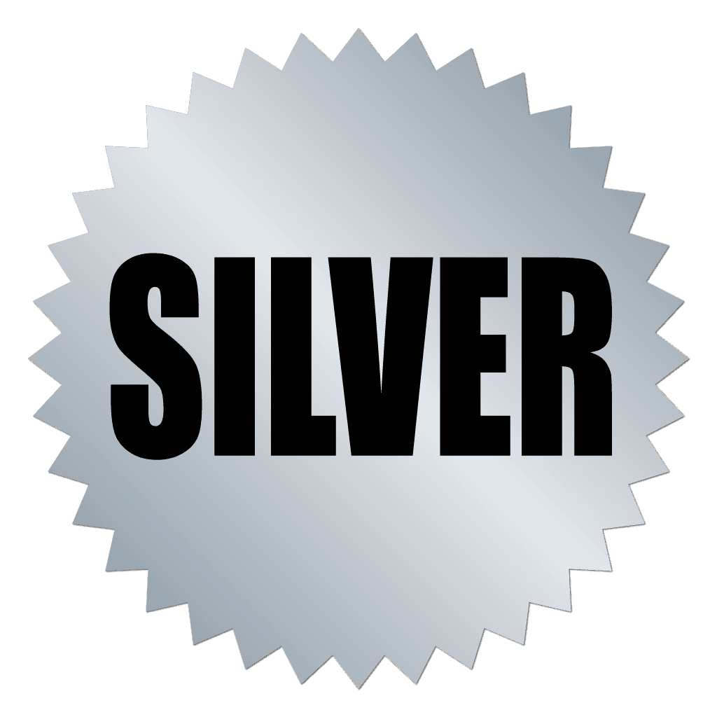 87484 Silver Champion Award Circle Stickers