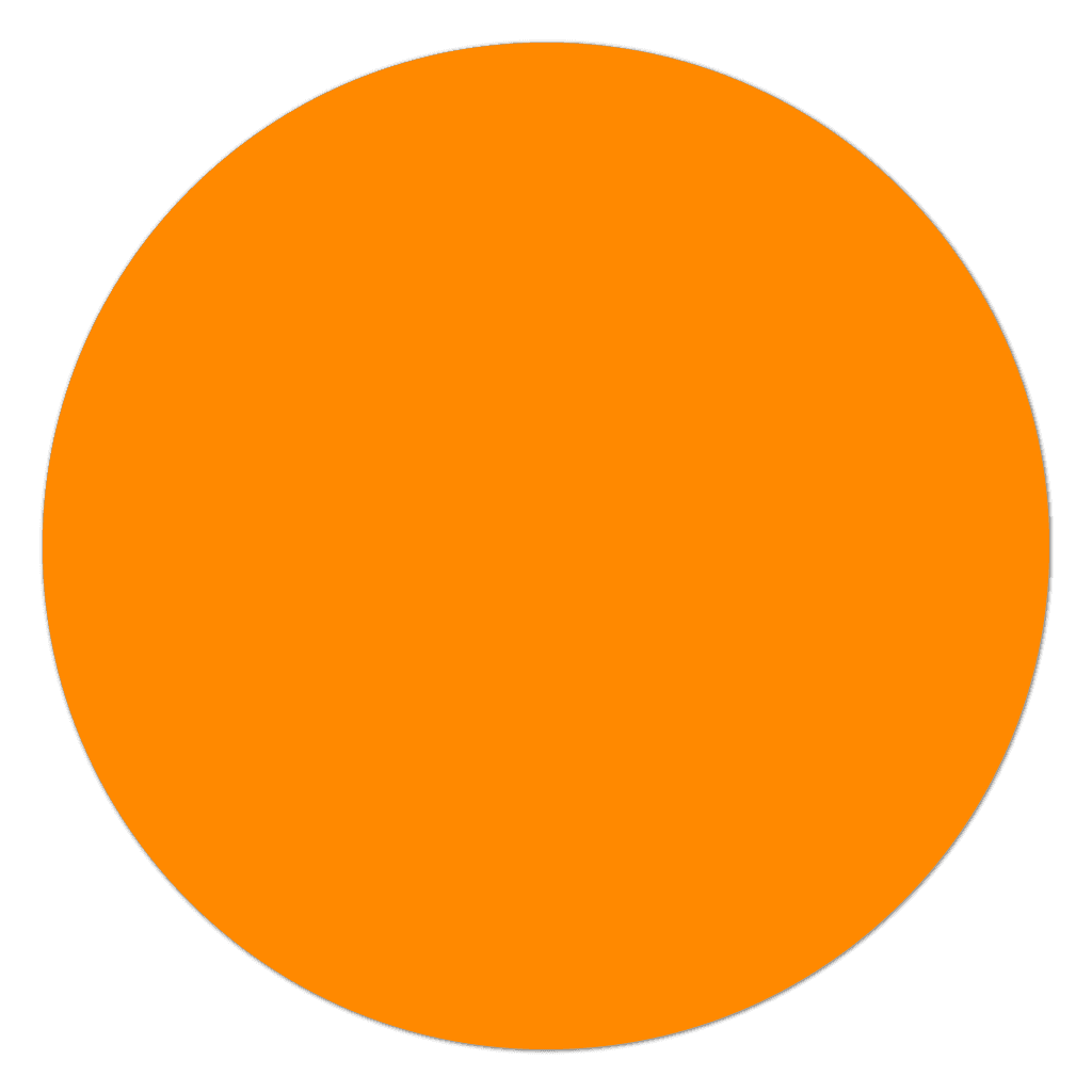 Fluorescent Orange Matte Paper Circle Blank Stickers