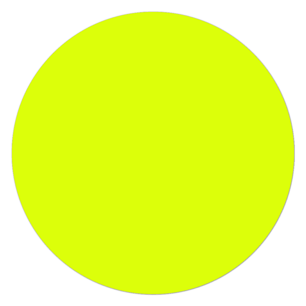 Fluorescent Yellow Matte Paper Circle Blank Stickers