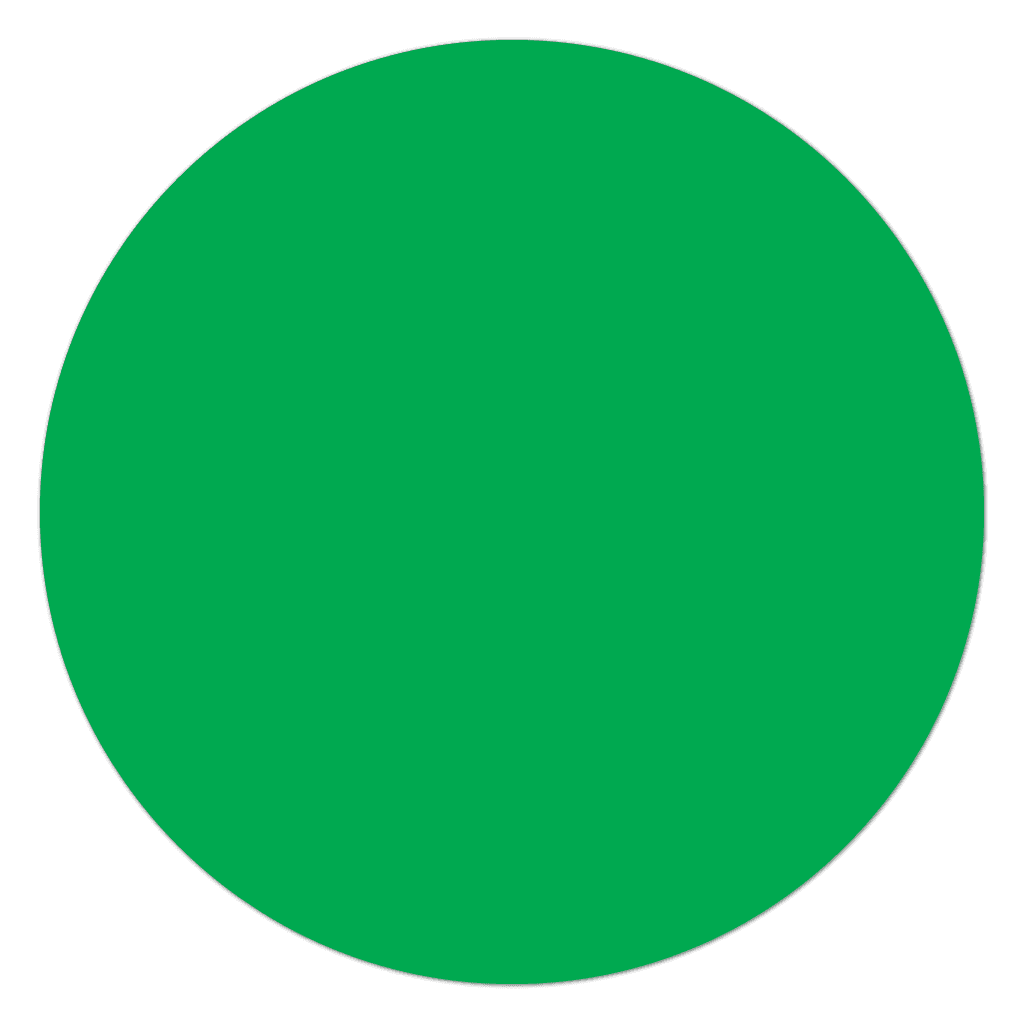 Green Matte Paper Circle Blank Stickers