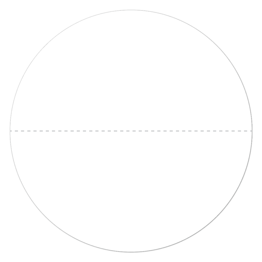 White Matte Paper Circle With Horizontal Perforations Blank Stickers