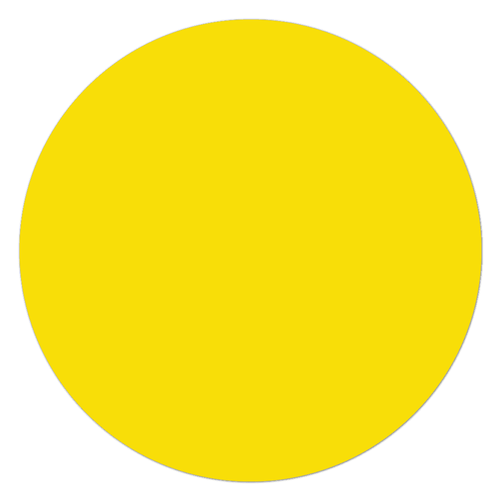 Yellow Matte Paper Circle Blank Stickers
