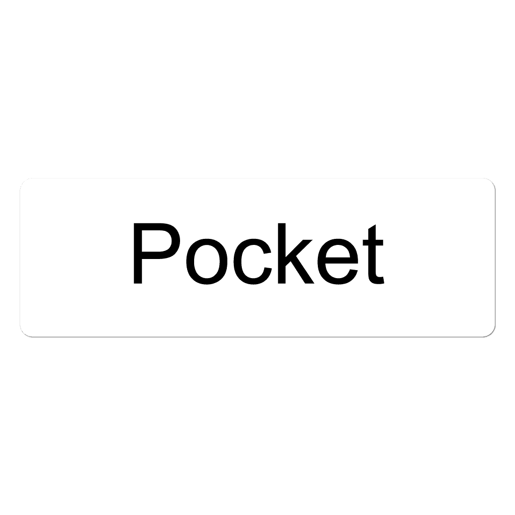 Pocket size garment sticker on roll