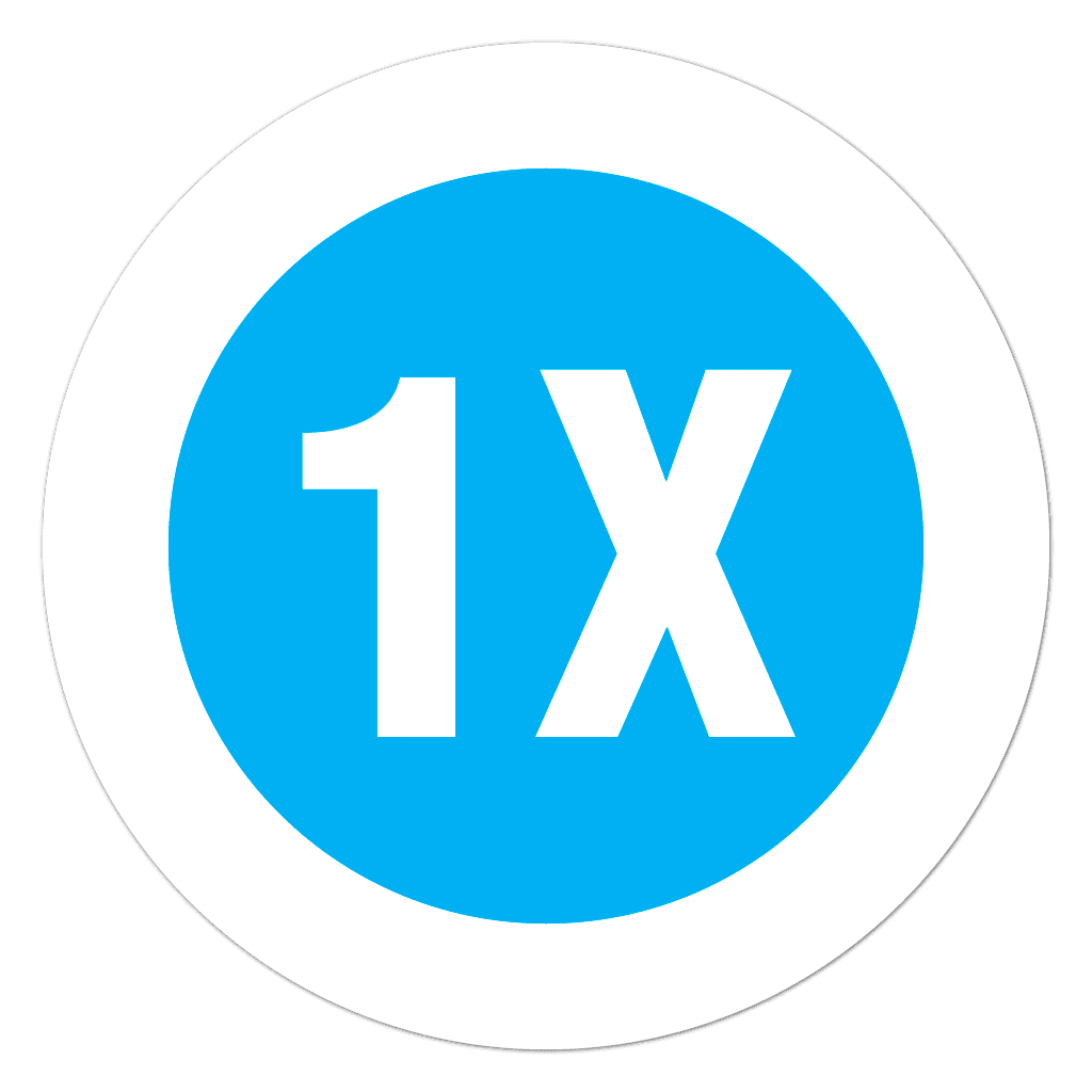 1X garment and clothing size sticker roll