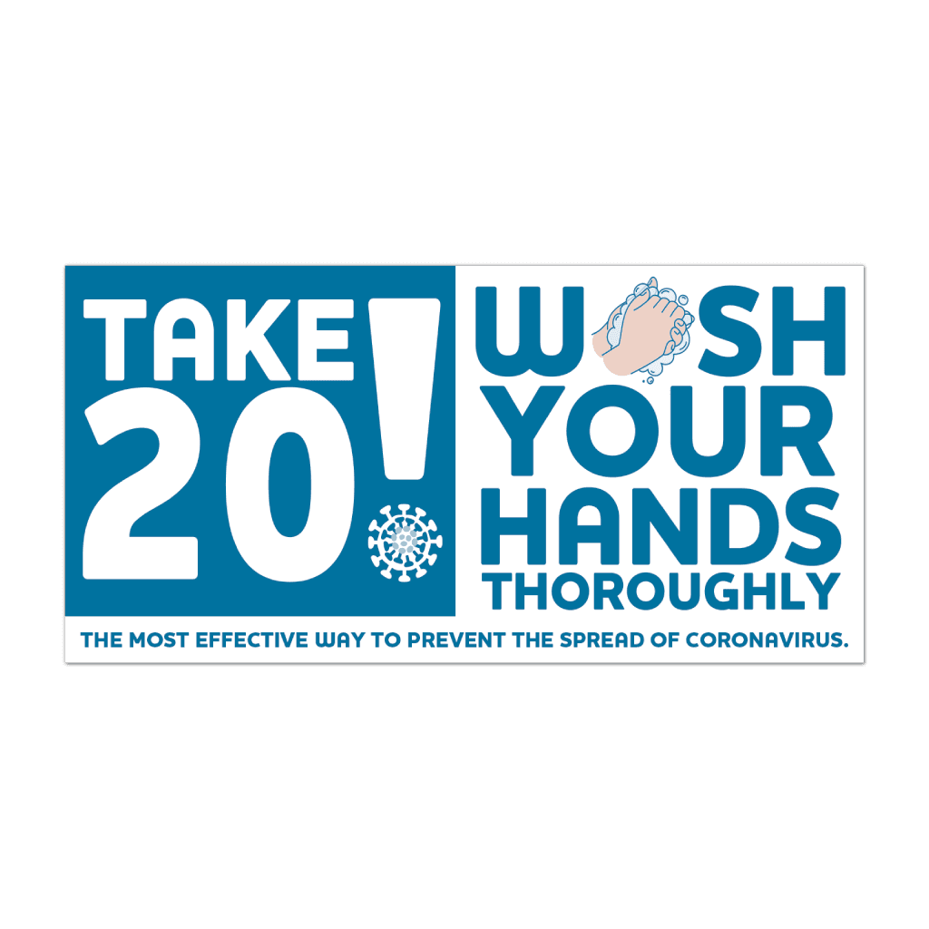 74203 Take 20 Wash Your Hands Stickers And Labels