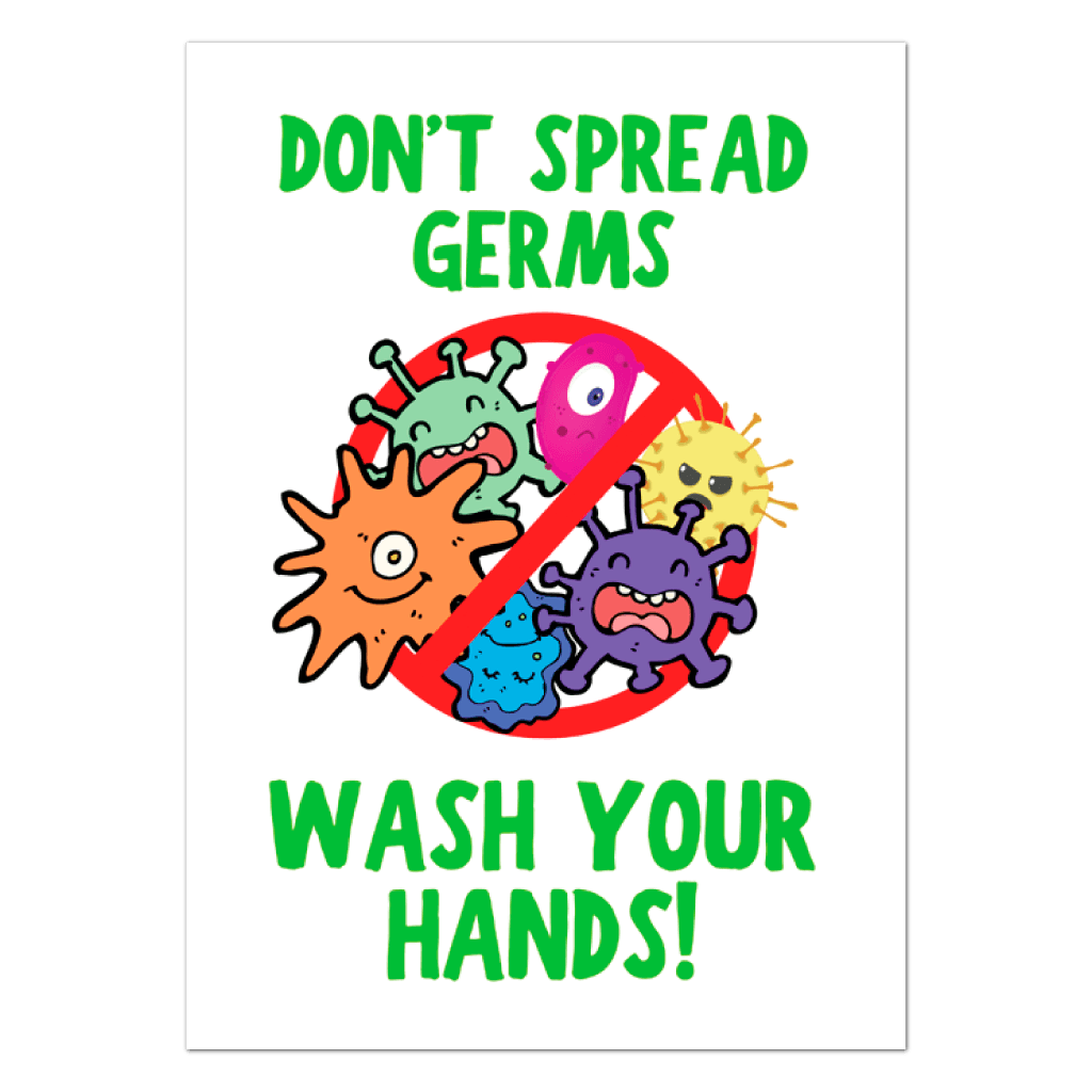 74408 Dont Spread Germs Wash Your Hands Stickers And Labels