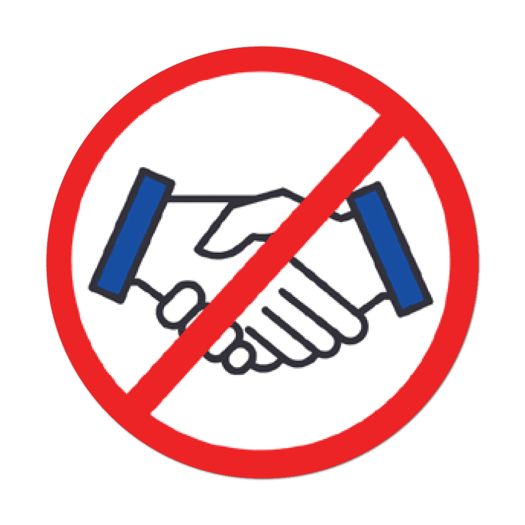 74414 No Handshake Circle Stickers And Labels