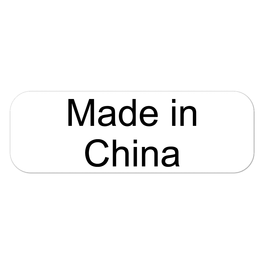 Roll of Made in China stickers for product packaging