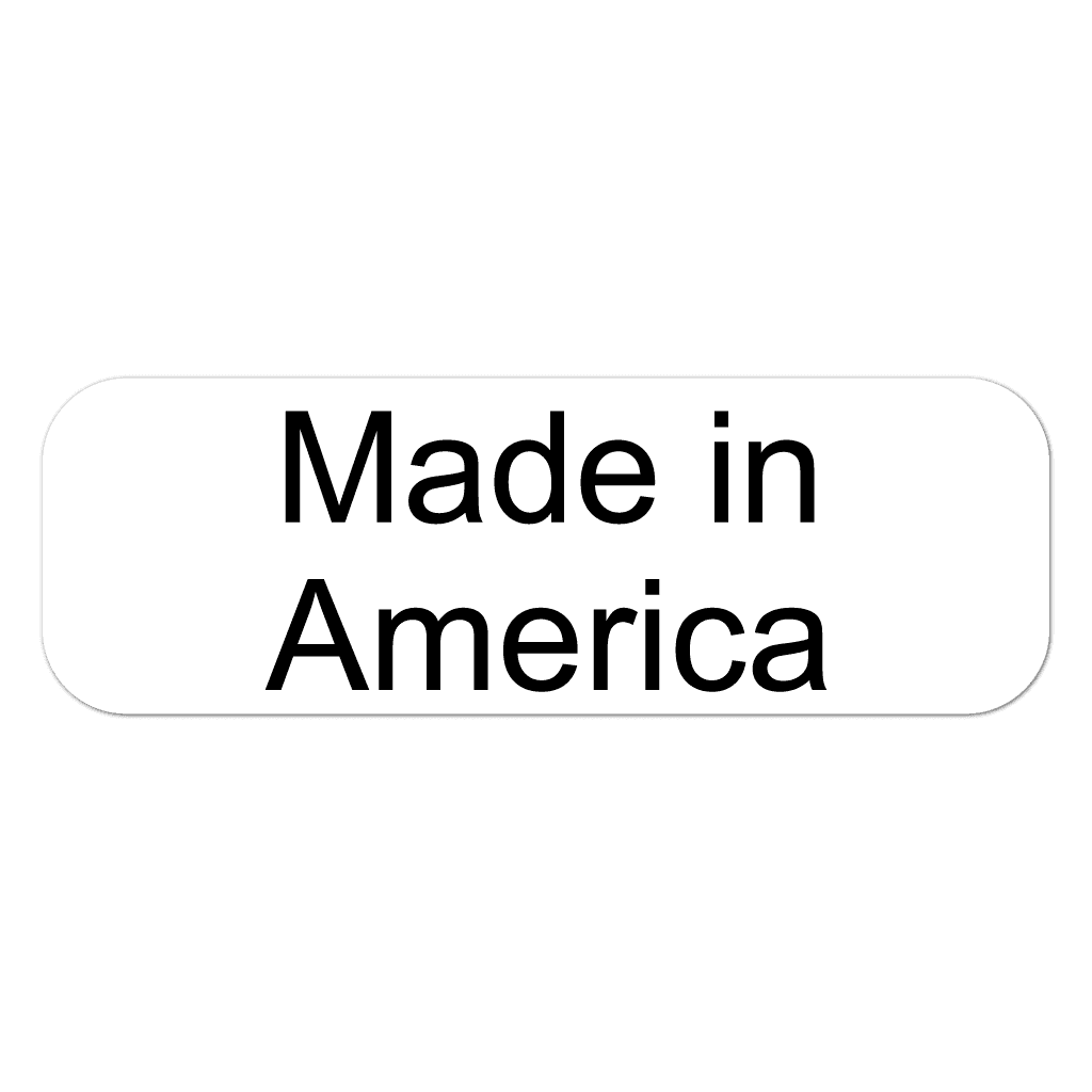 Made in America stickers on a roll for product packaging