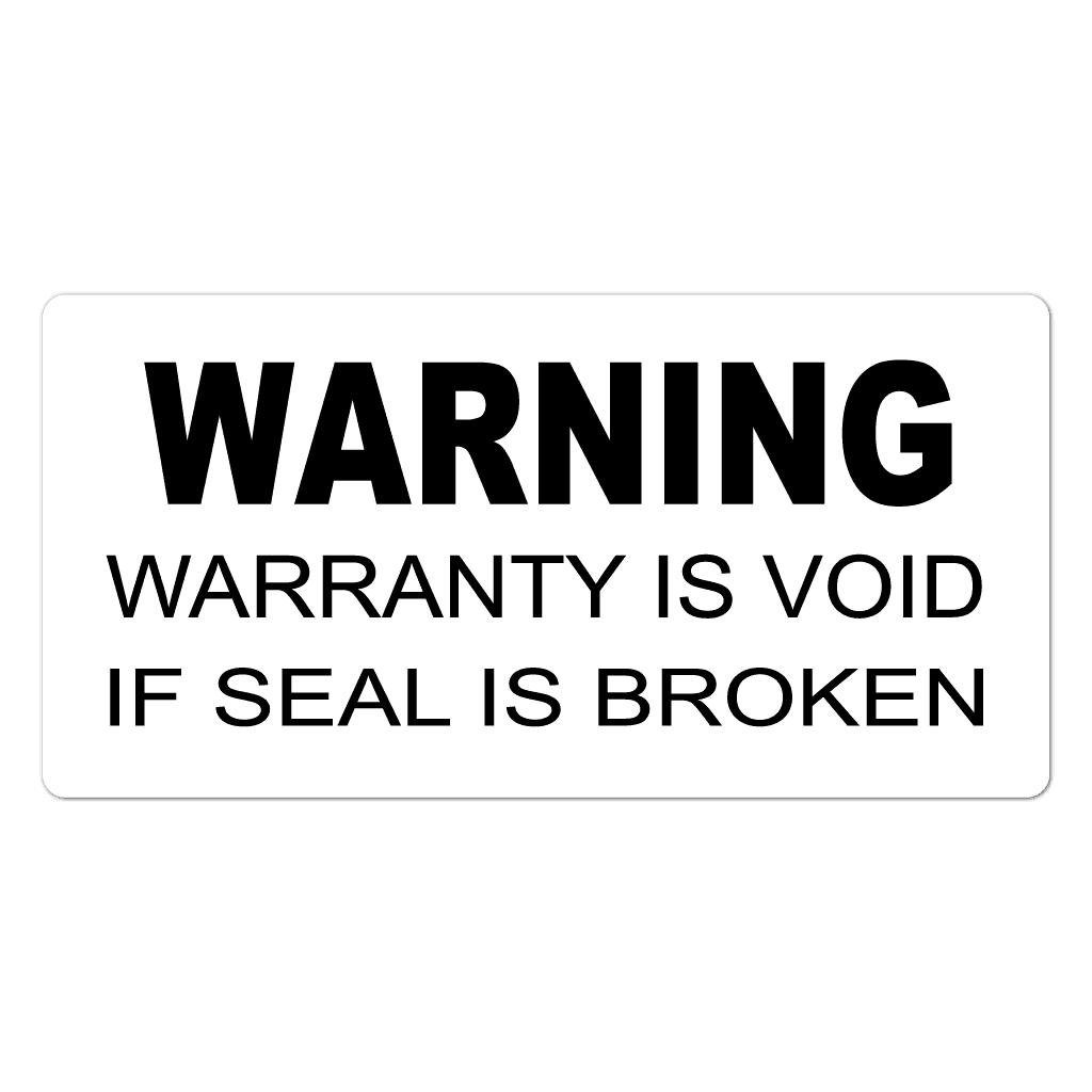Warning Warranty Void tamper proof sticker