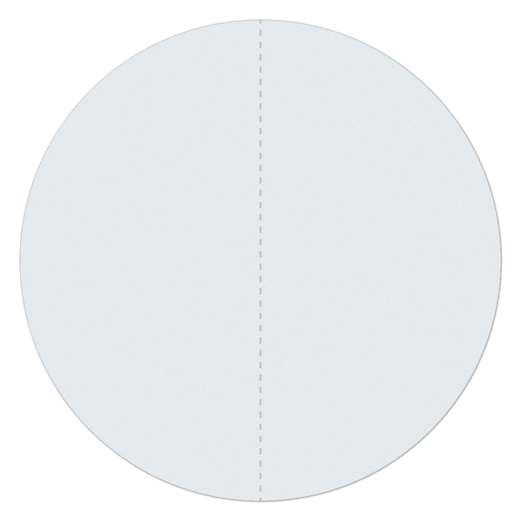 Frosted translucent paper circle sticker with vertical perforation on roll